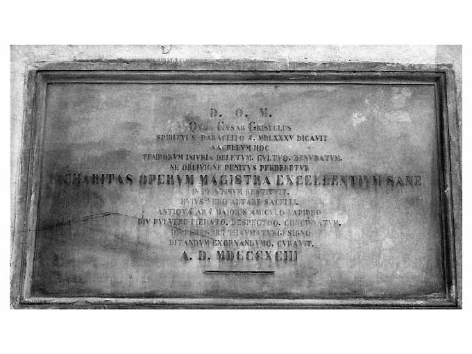 lapide - ambito bitontino (sec. XIX)