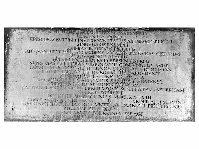 lapide - ambito bitontino (sec. XVII)