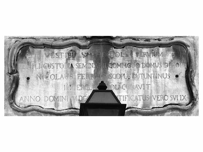 lapide - ambito bitontino (sec. XVIII)