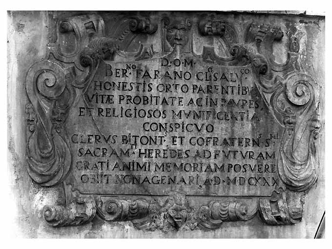 lapide - ambito bitontino (sec. XVII)
