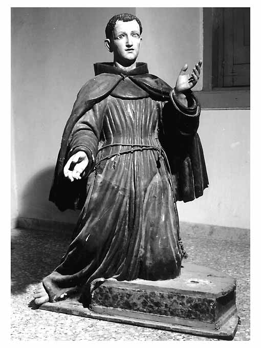 San Pasquale Baylon (statua, opera isolata) - ambito bitontino (seconda metà sec. XVII)
