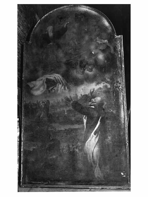 Elia e Dio Padre (dipinto, opera isolata) - ambito napoletano (fine/inizio secc. XVII/ XVIII)