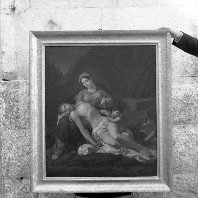 La Pieta', Pietà (dipinto) di Spinelli Francesco (sec. XIX)