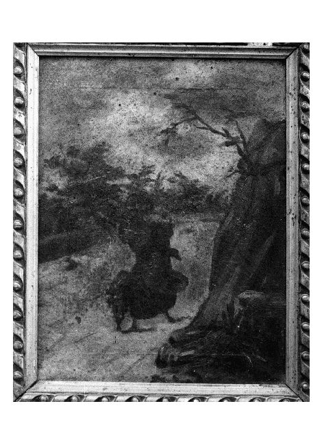 Viandante, figura maschile in cammino (dipinto) di Spinelli Francesco (sec. XIX)