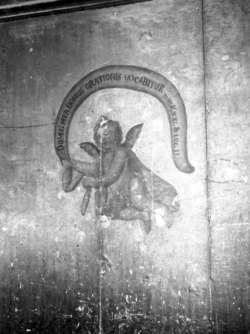 angelo con cartiglio (dipinto) di Barba Gaetano (sec. XVIII)