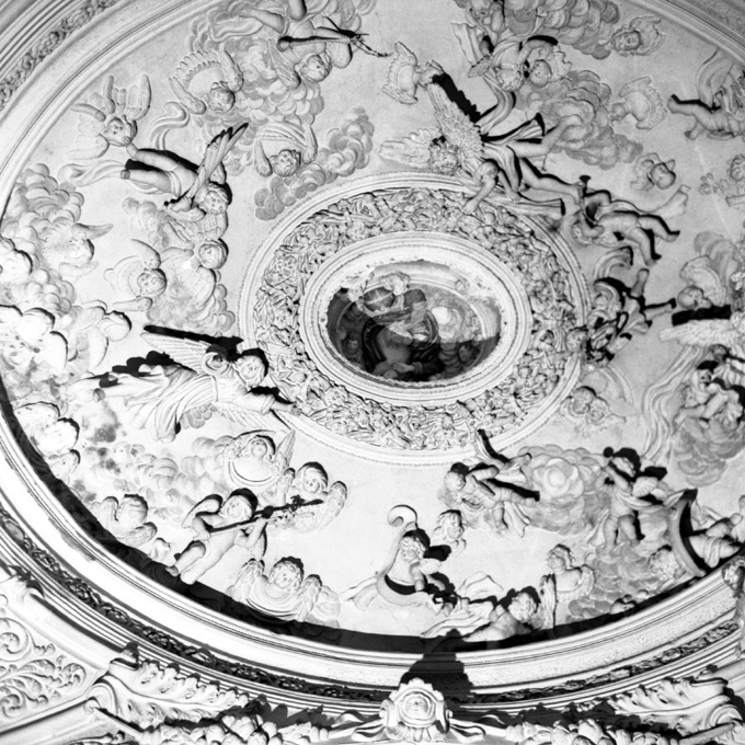 Eterno Padre e angeli in gloria (decorazione plastica) - ambito pugliese (sec. XVIII)