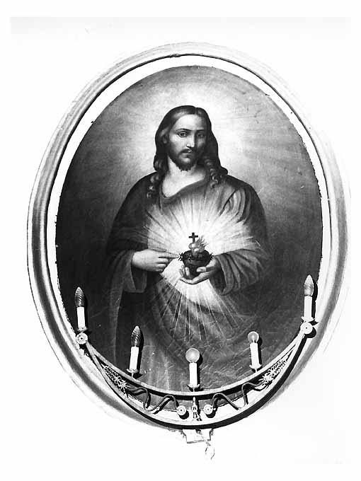 Sacro Cuore di Gesù (dipinto) di Spinelli Francesco (attribuito) (sec. XIX)