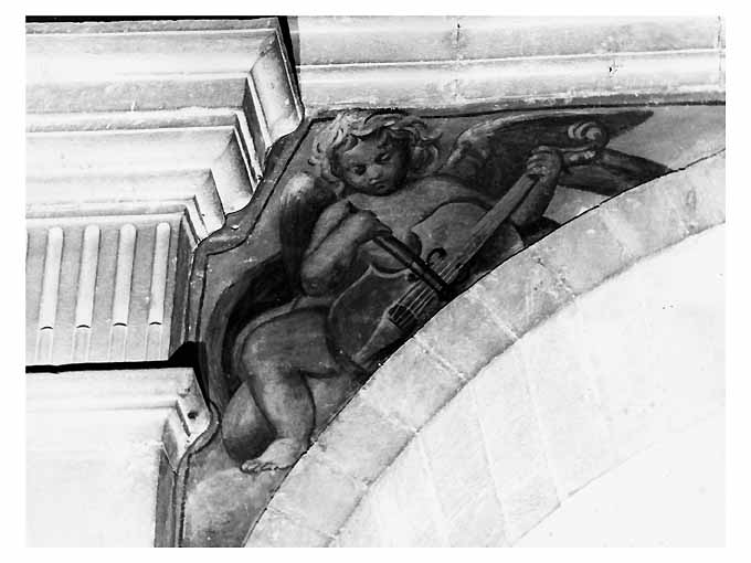 Angelo che suona una viola (dipinto) di Rosa Carlo (scuola) (sec. XVII)