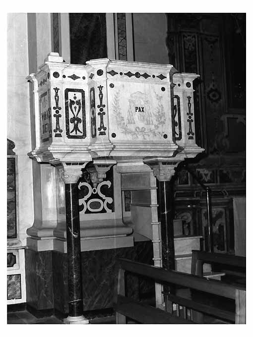 pulpito di Saracino Emanuele, Acquafredda Michele (sec. XX)