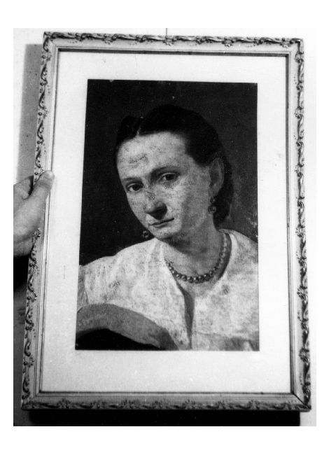 Ritratto della moglie, ritratto di donna (dipinto) di Spinelli Francesco (sec. XIX)