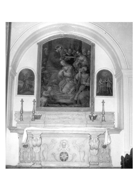 Investitura di Santa Chiara (dipinto) di De Musso Saverio (sec. XVIII)