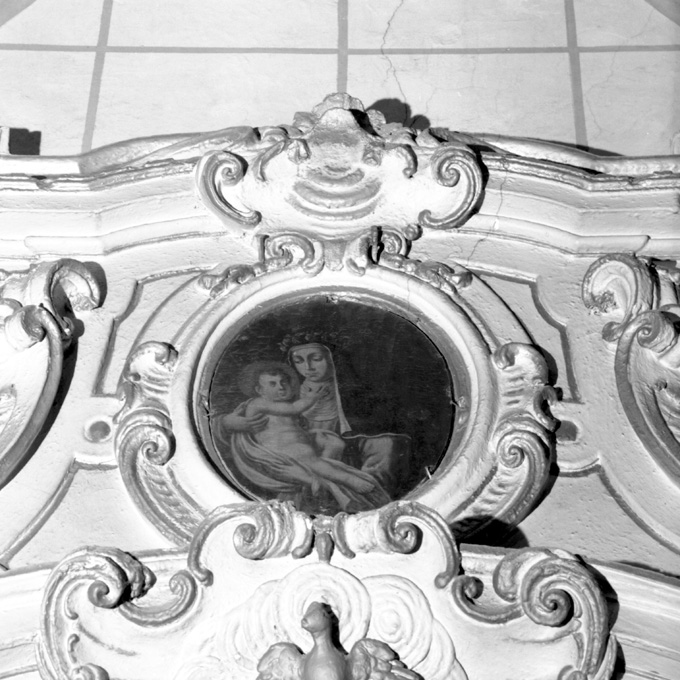 Santa Caterina da Siena con Gesù Bambino (dipinto) di De Musso Saverio (attribuito), De Musso Giuseppe (attribuito) (seconda metà sec. XVIII)
