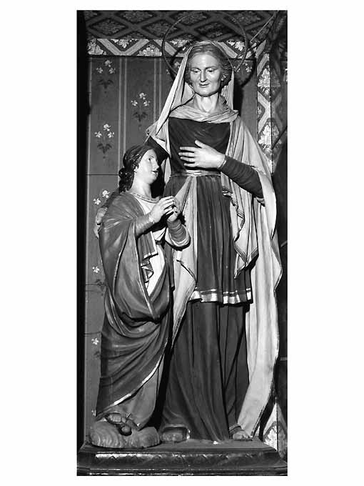 Maria Vergine bambina e Sant'Anna (gruppo scultoreo) di Maccagnani Antonio (sec. XIX)