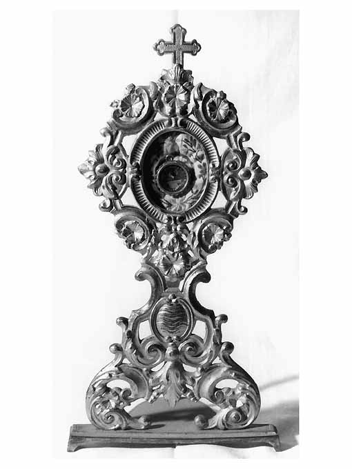 reliquiario - a ostensorio - ambito Italia meridionale (secc. XIX/ XX)