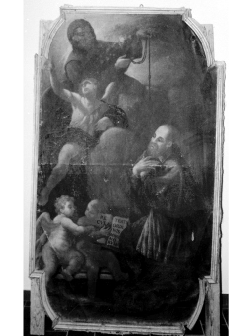 San Simone Stock riceve dalla Madonna lo scapolare (dipinto) - ambito napoletano (prima metà sec. XVIII)