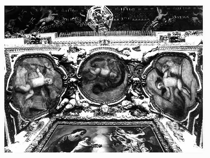 angioletti (decorazione pittorica, serie) di Fracanzano Cesare (attribuito) (sec. XVII)