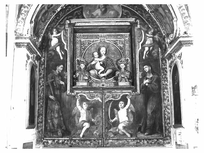 San Francesco e Santa Elisabetta (dipinto) di Gliri Nicola (attribuito) (sec. XVII)