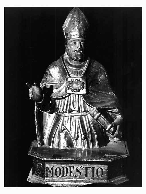 San Modesto (reliquiario - a busto) - ambito Italia meridionale (metà sec. XVII)