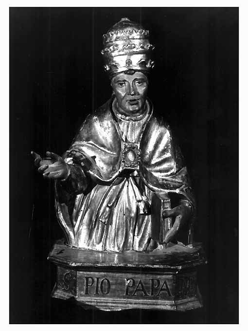 San Pio papa (reliquiario - a busto) - ambito Italia meridionale (metà sec. XVII)