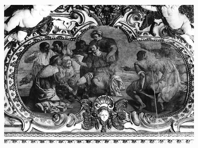 Santi Medici guariscono gli infermi (dipinto) di Finoglio Paolo Domenico (bottega) (sec. XVII)