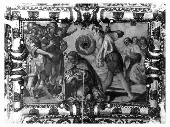 decapitazione dei santi Medici (dipinto) di Finoglio Paolo Domenico (bottega) (sec. XVII)