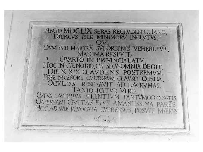 lapide - ambito pugliese (sec. XVII)