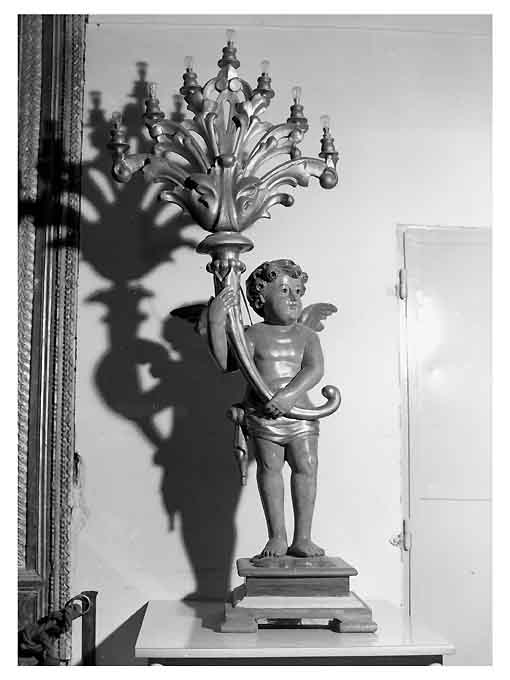 Angelo (candelabro - a statua, coppia) - ambito pugliese (secc. XVIII/ XIX)