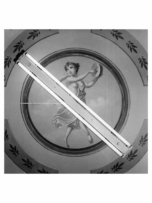 fanciulla che suona il tamburello (soffitto dipinto) di Tomaselli Alfio (fine sec. XIX)