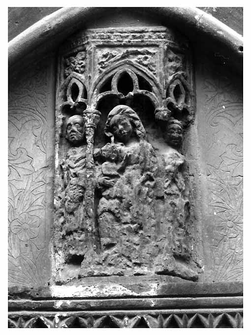 Madonna del Latte e Santi (rilievo) - ambito Italia meridionale (seconda metà sec. XIV)