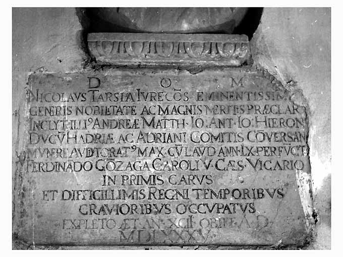 lapide - ambito Italia meridionale (sec. XVI)