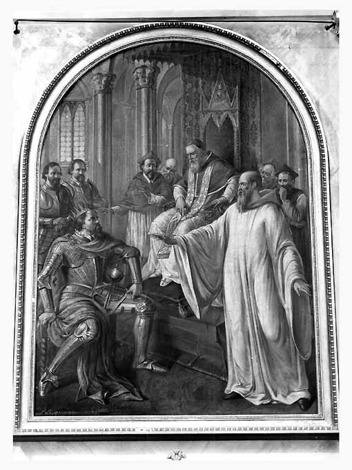 San Bernardo predica la seconda crociata (dipinto) di Lotti Giacomo (sec. XIX)