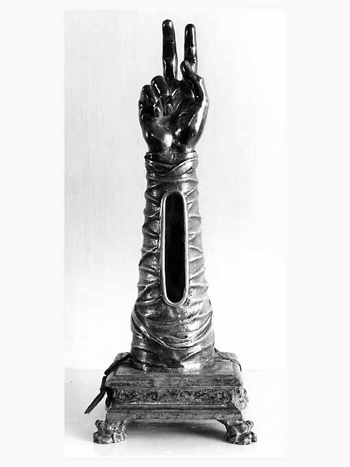 reliquiario antropomorfo - a braccio - ambito napoletano (sec. XVII)