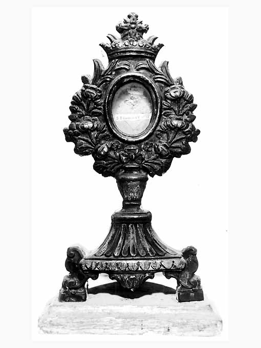 reliquiario - a ostensorio - ambito Italia meridionale (sec. XVIII)