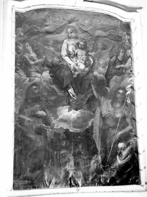 Madonna degli Angeli, Madonna con Bambino tra angeli e Santi (dipinto) di Hovic Gaspar (sec. XVI)