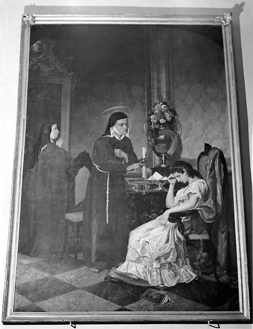 Conversione operata dalla Beata Francesca (dipinto) di Spinelli (attribuito) (sec. XIX)