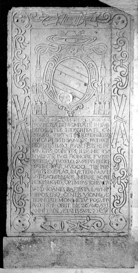 lastra tombale - ambito pugliese (sec. XVII)