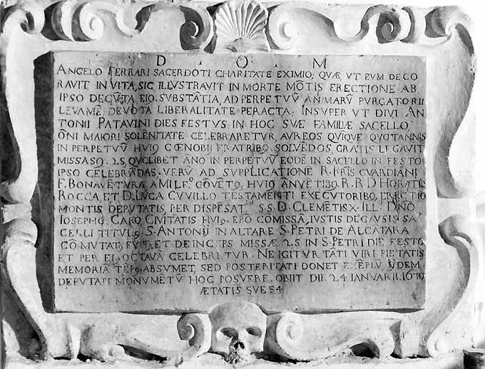 lapide - ambito pugliese (sec. XVII)