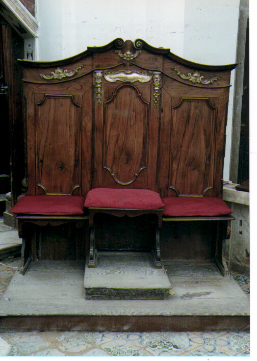 sedile per concelebrazione - ambito Italia meridionale (sec. XIX)