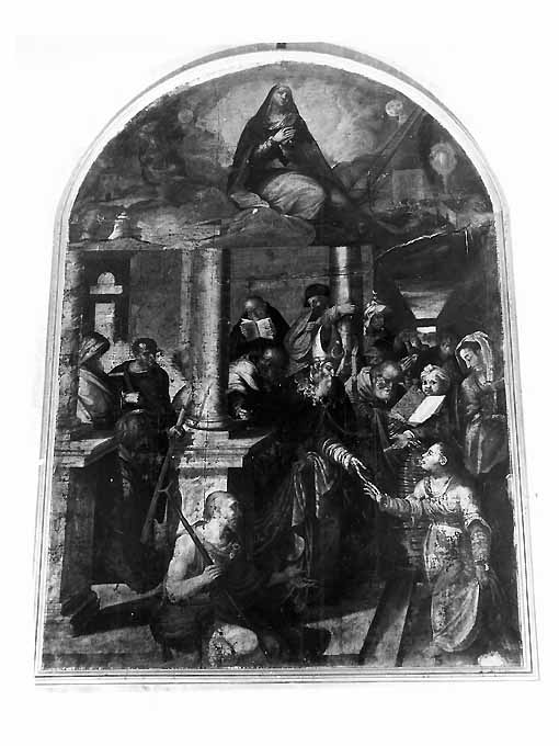 presentazione di Maria Vergine al tempio (dipinto, opera isolata) - ambito Italia meridionale (fine/inizio secc. XVI/ XVII)