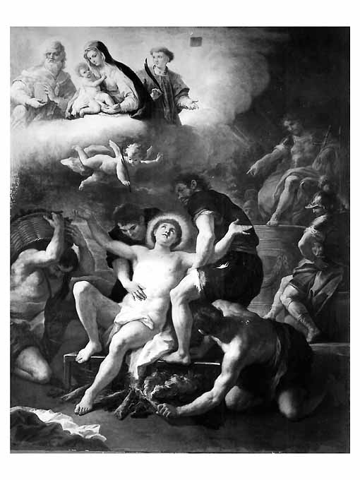 martirio di San Lorenzo (dipinto, opera isolata) di De Matteis Paolo (sec. XVIII)