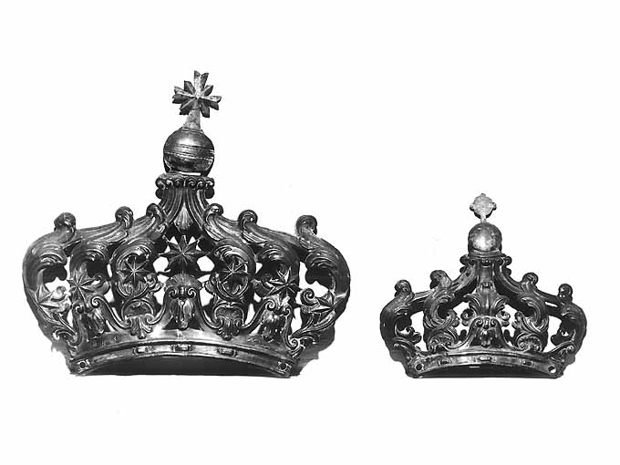 corona da dipinto - manifattura napoletana (seconda metà sec. XVIII)