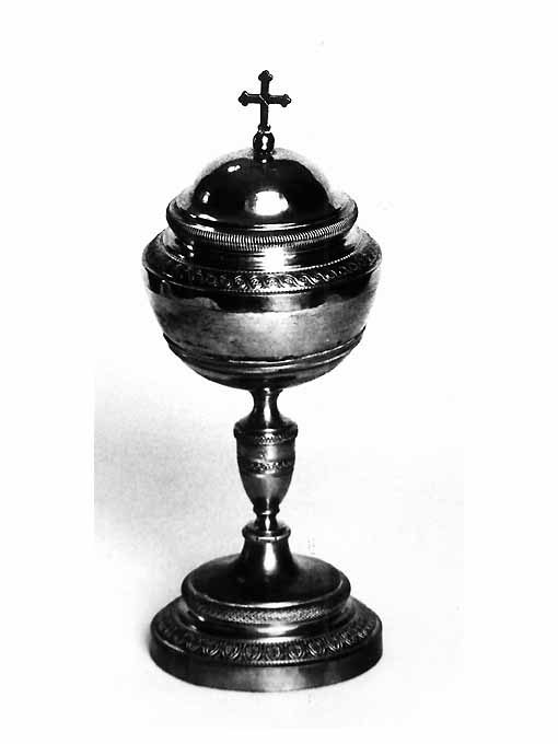 pisside da viatico, opera isolata - manifattura napoletana (fine sec. XIX)