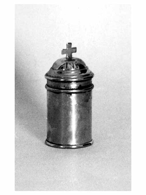 vasetti per oli santi, opera isolata - manifattura napoletana (seconda metà sec. XIX)