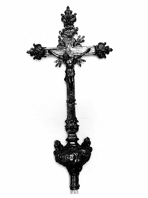 croce processionale, opera isolata - manifattura napoletana (sec. XVIII)