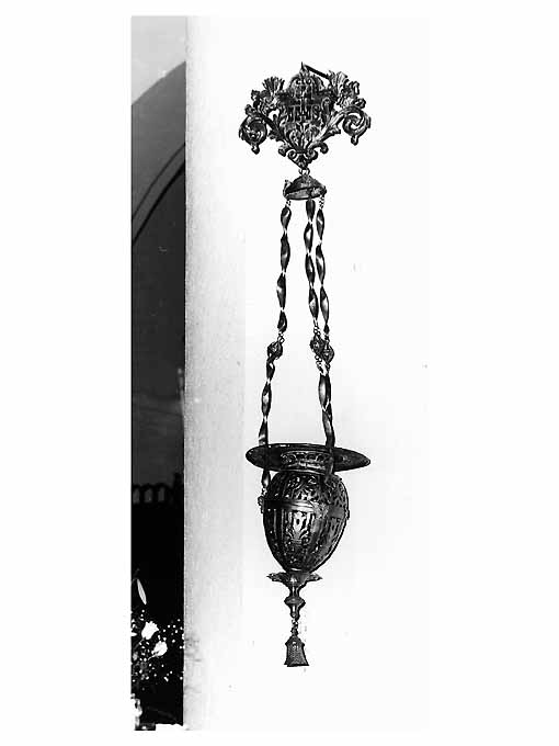 lampada pensile, coppia - manifattura napoletana (sec. XIX)