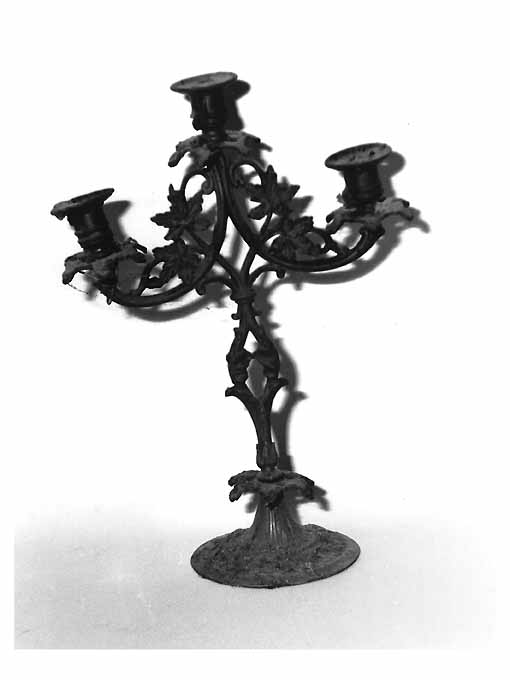 candelabro, coppia - manifattura napoletana (prima metà sec. XIX)