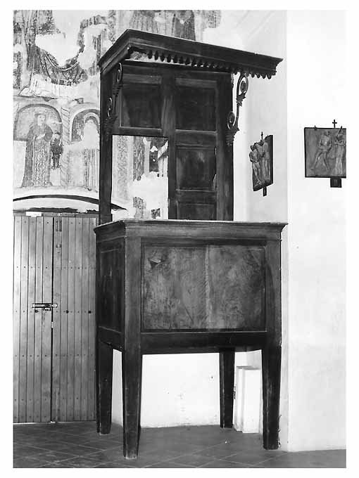 pulpito, opera isolata - manifattura pugliese (seconda metà sec. XIX)