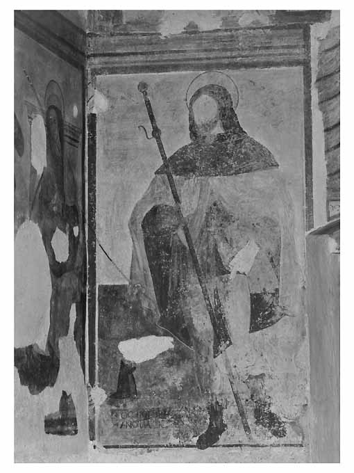 San Rocco e committente (dipinto, elemento d'insieme) - ambito pugliese (sec. XVI)