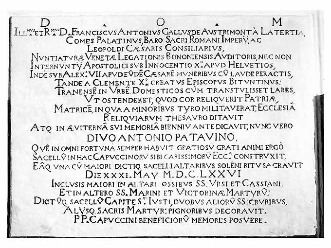 lapide - ambito pugliese (sec. XVII)