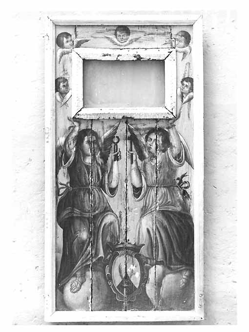 angeli con i simboli della passione (dipinto) - ambito pugliese (seconda metà sec. XVIII)